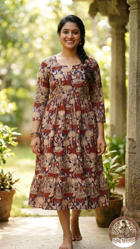Kalamkari Frocks Free Size 44 Images 23