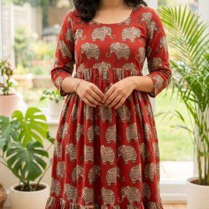 Kalamkari Frocks Free Size 44 Images 24