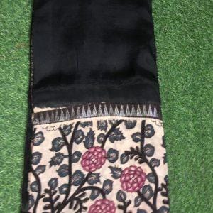 Kalamkari Gap Border Silk Sarees Buy Online 3