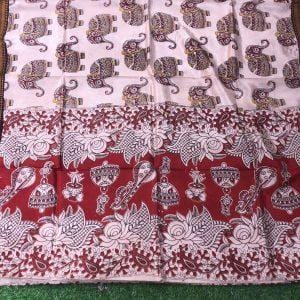 Kalamkari Nizam Border Silk Chunnies Order Online 11