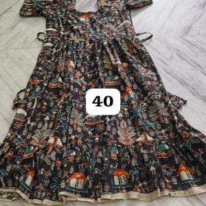 Kalamkari Women Frocks Full Size 40 7