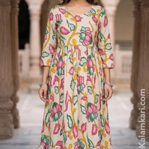 Kalamkari Women Frocks Full Size 44